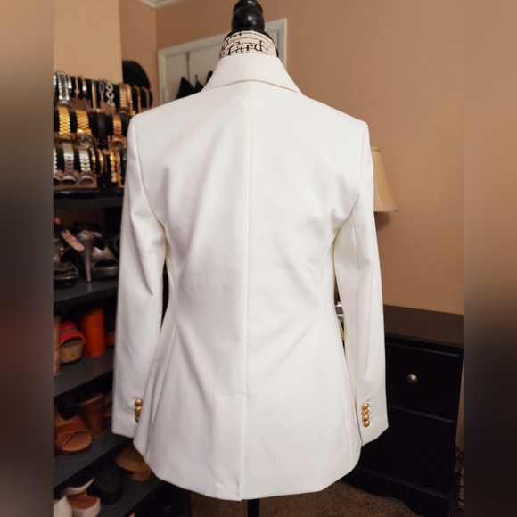 Express Editor Double Breasted Blazer in White NWT Size XS - Picture 2 of 13